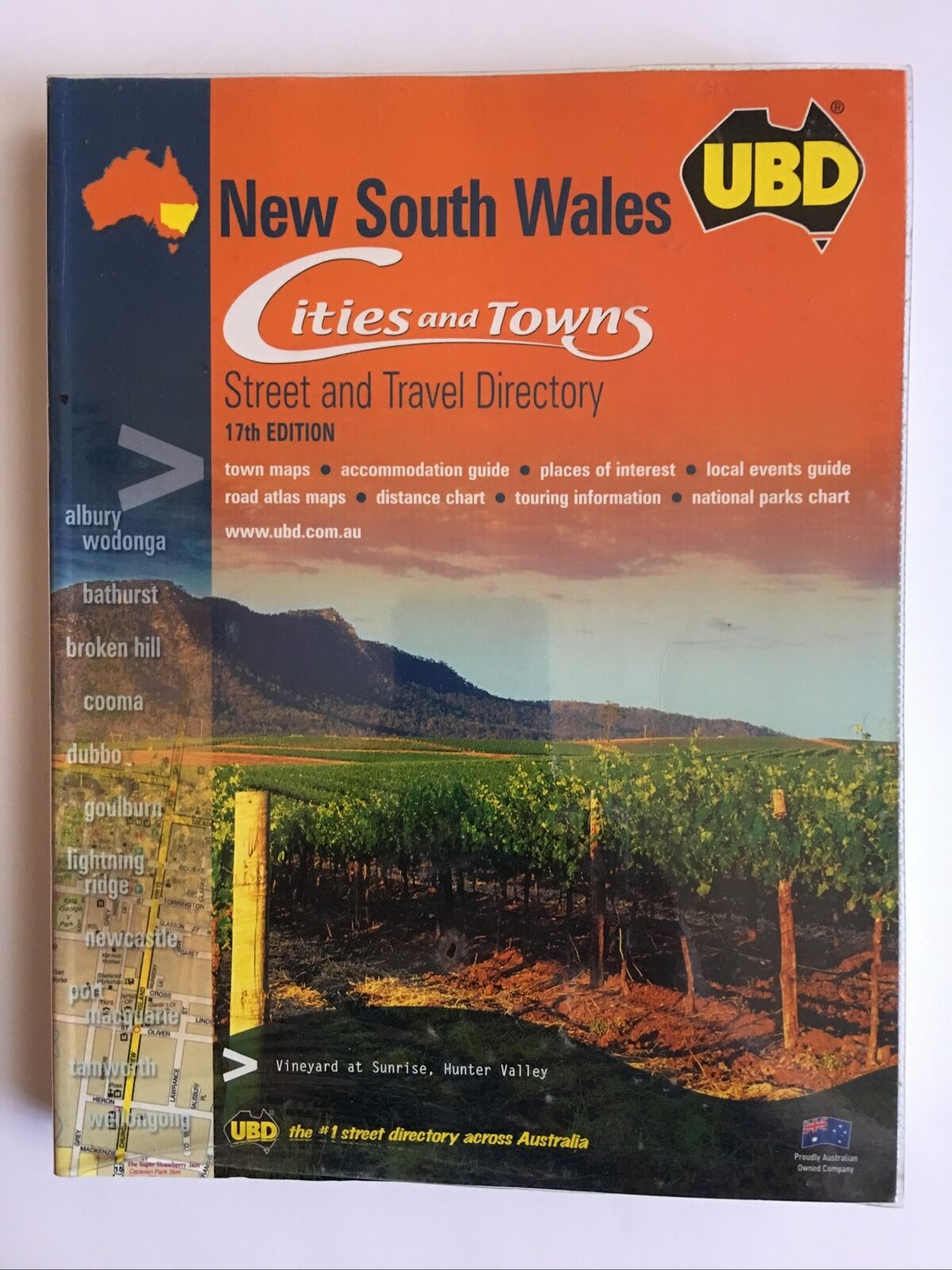 UBD New South Wales Cities and Towns Street & Travel Directory 17th Ed 2009 NSW