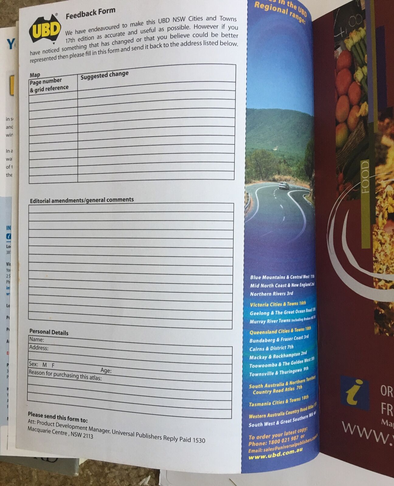 UBD New South Wales Cities and Towns Street & Travel Directory 17th Ed 2009 NSW