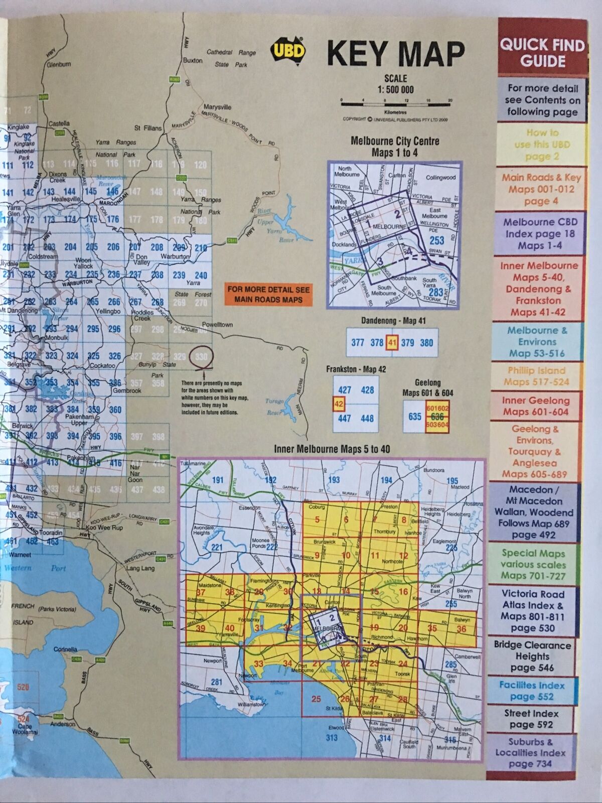 PB UBD 2009 Melbourne Street Directory by UBD PB Book 2008 Unused Condition Maps