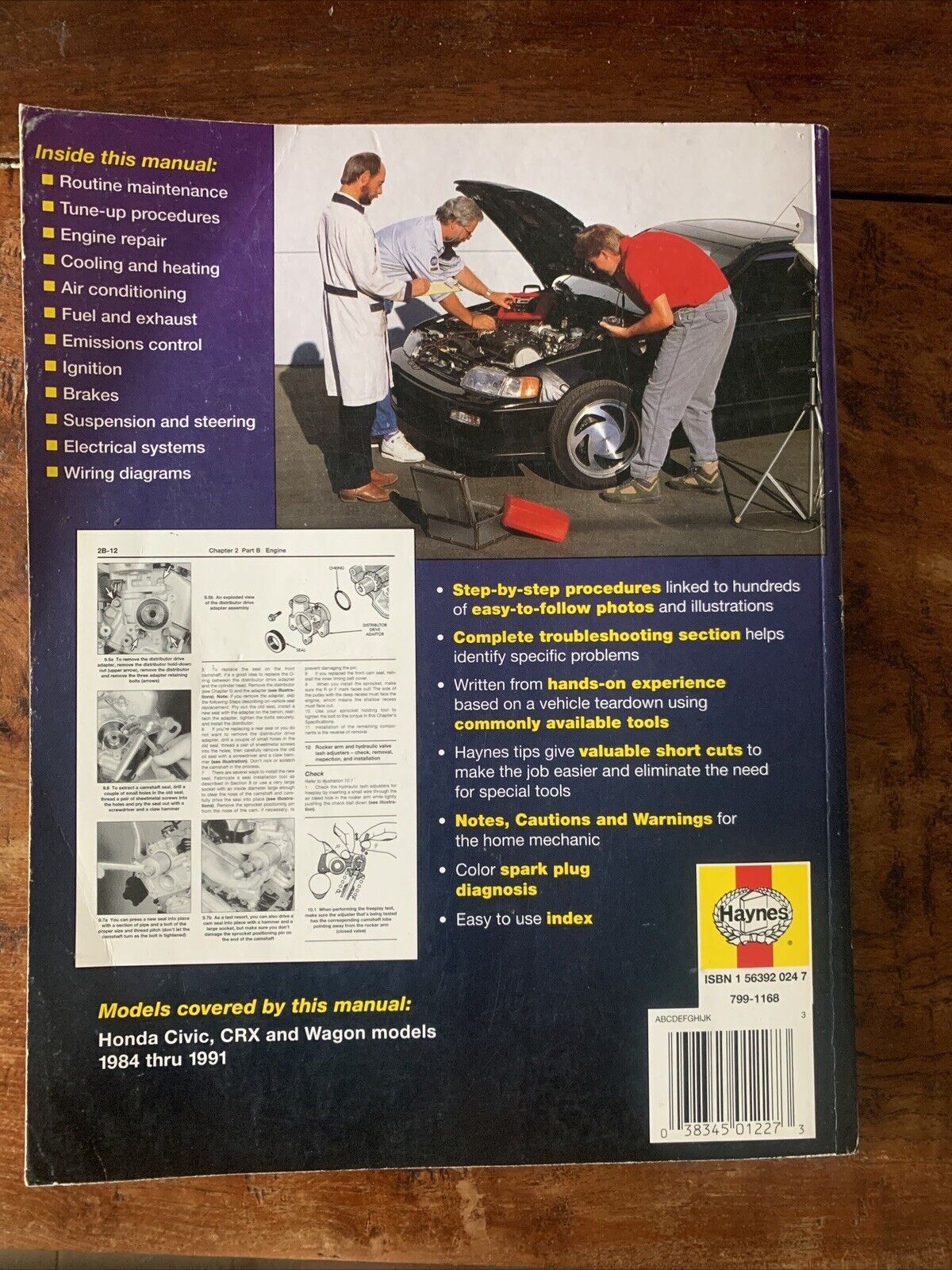 PB Haynes HONDA CIVIC 1984 to 1991 All Models REPAIR MANUAL Car #42023 1998