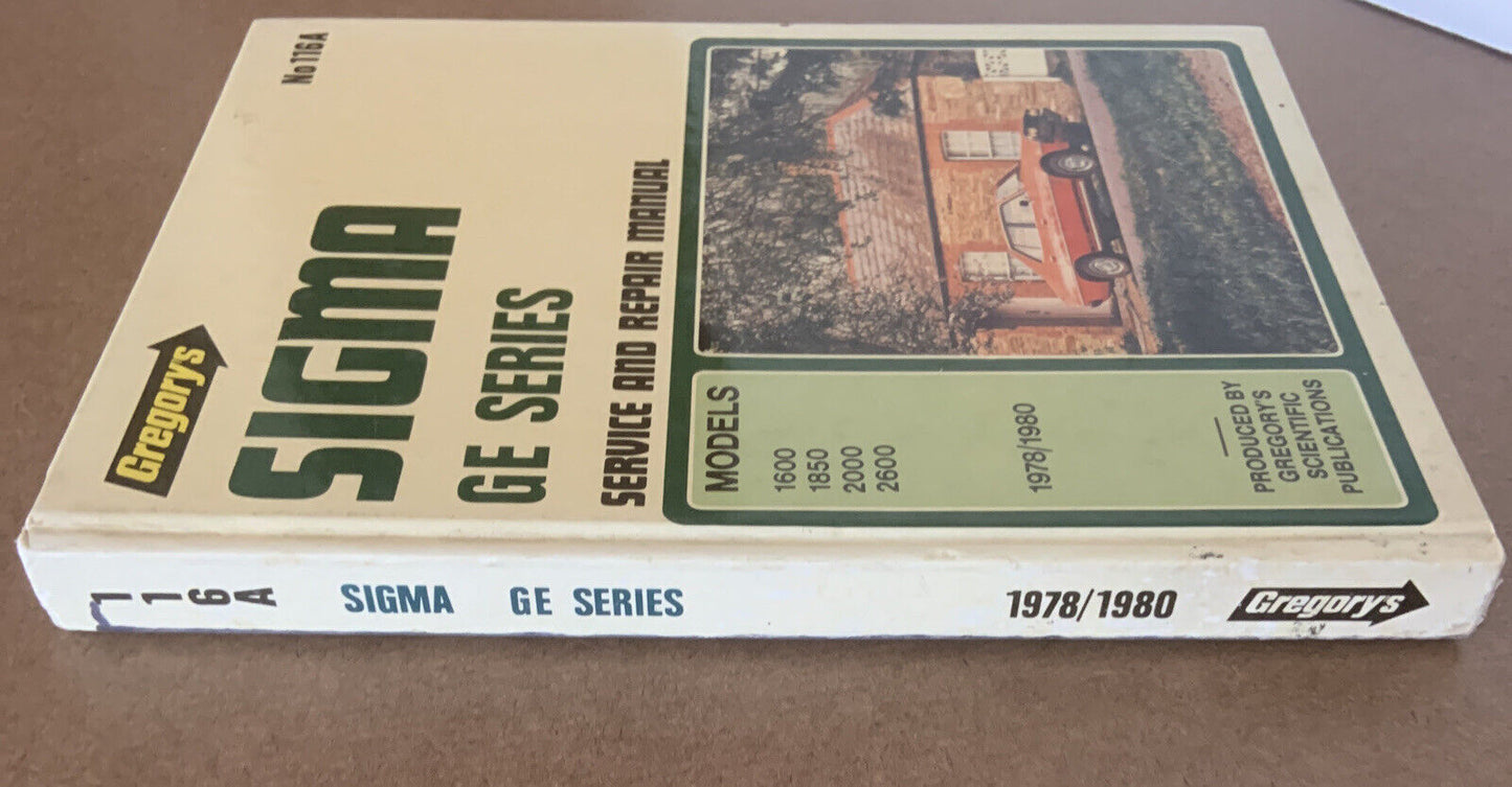 HC Gregorys Mitsubishi SIGMA GE Series Service Repair Manual No 116A 1978-1980