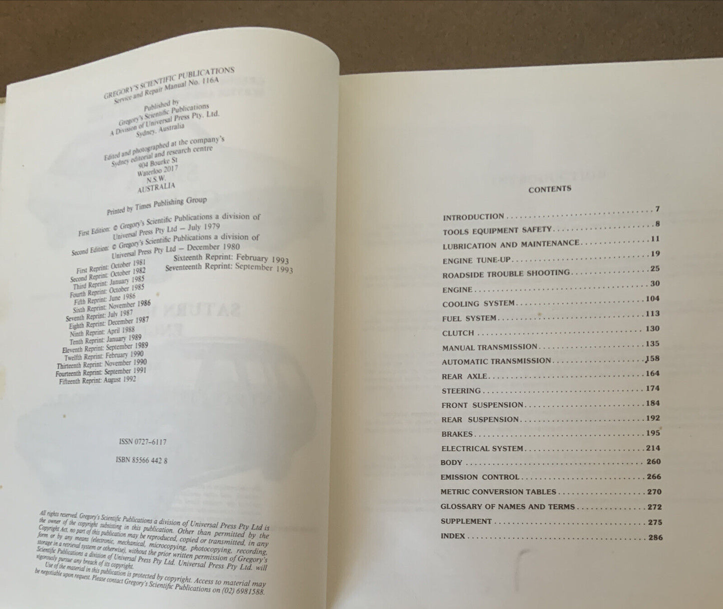 HC Gregorys Mitsubishi SIGMA GE Series Service Repair Manual No 116A 1978-1980