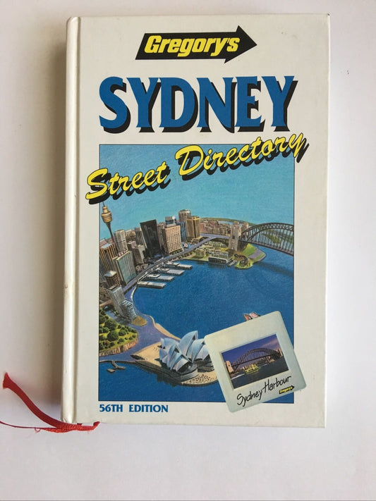 HC Book GREGORYS 1991 Sydney Street Directory 56th Edition Maps Atlas Vintage