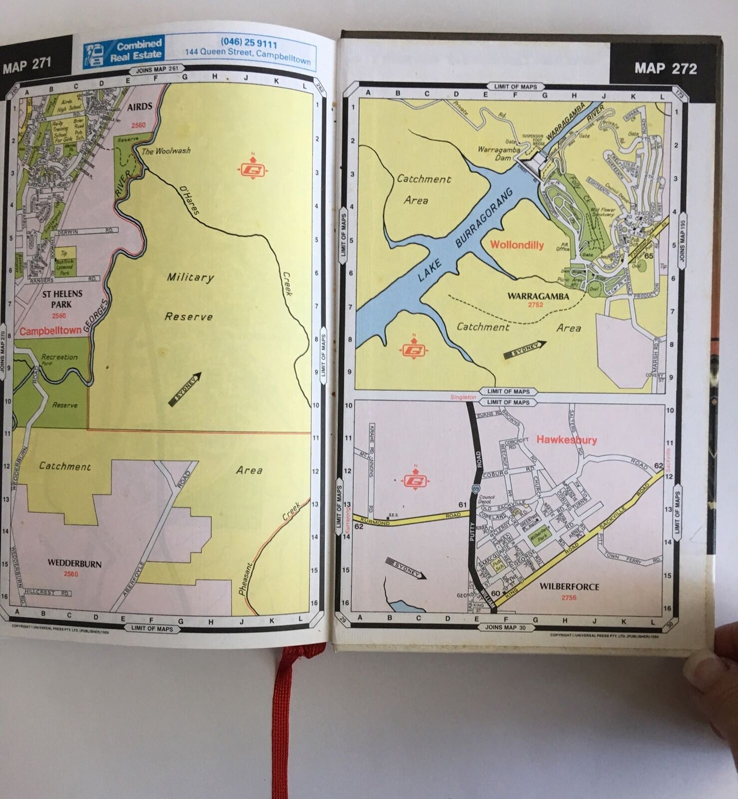 HC Book GREGORYS 1991 Sydney Street Directory 56th Edition Maps Atlas Vintage