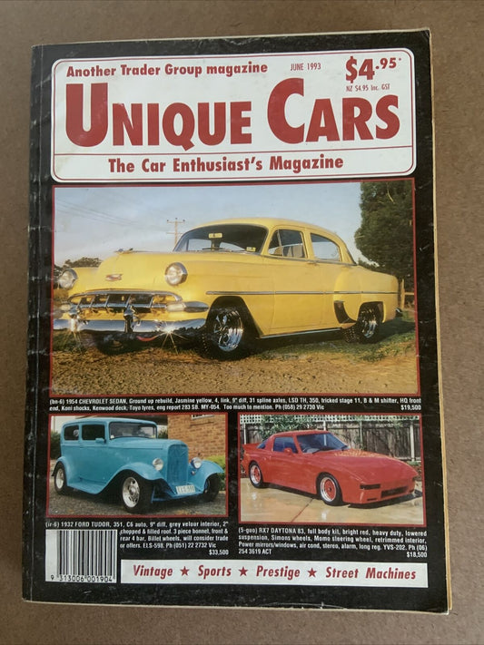 Magazine UNIQUE CARS Trader Group Issue June 1993 Vintage Sports Prestige Street