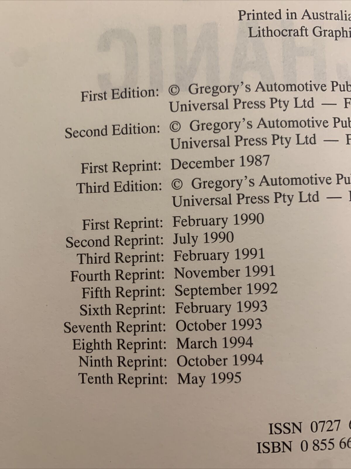 HC Gregorys HOME MECHANIC New and Expanded Updated Edition 1995 CAR REPAIRS