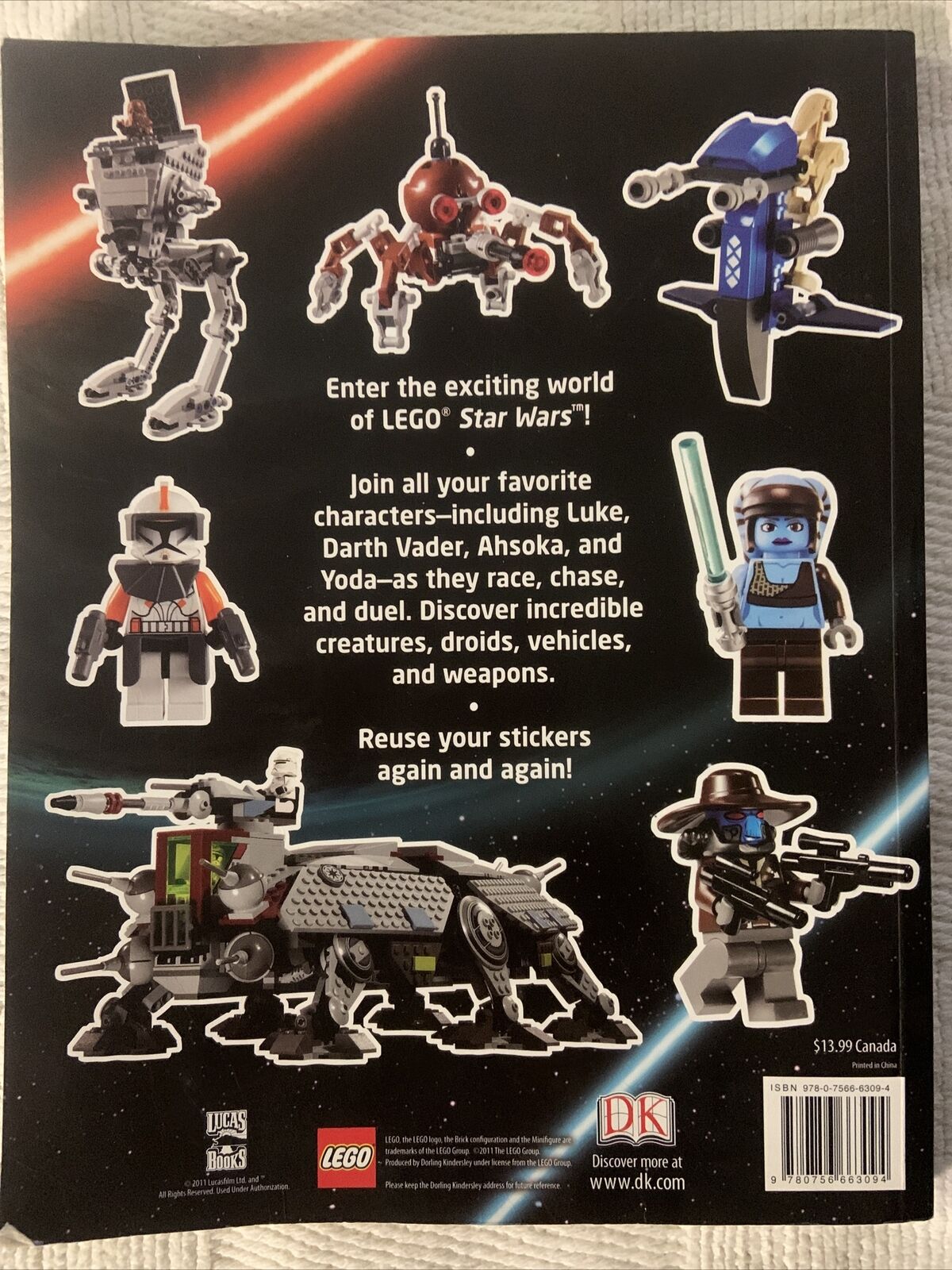 LEGO Star Wars Ultimate Sticker Collection DK Publishing PB Book 2011 Childrens