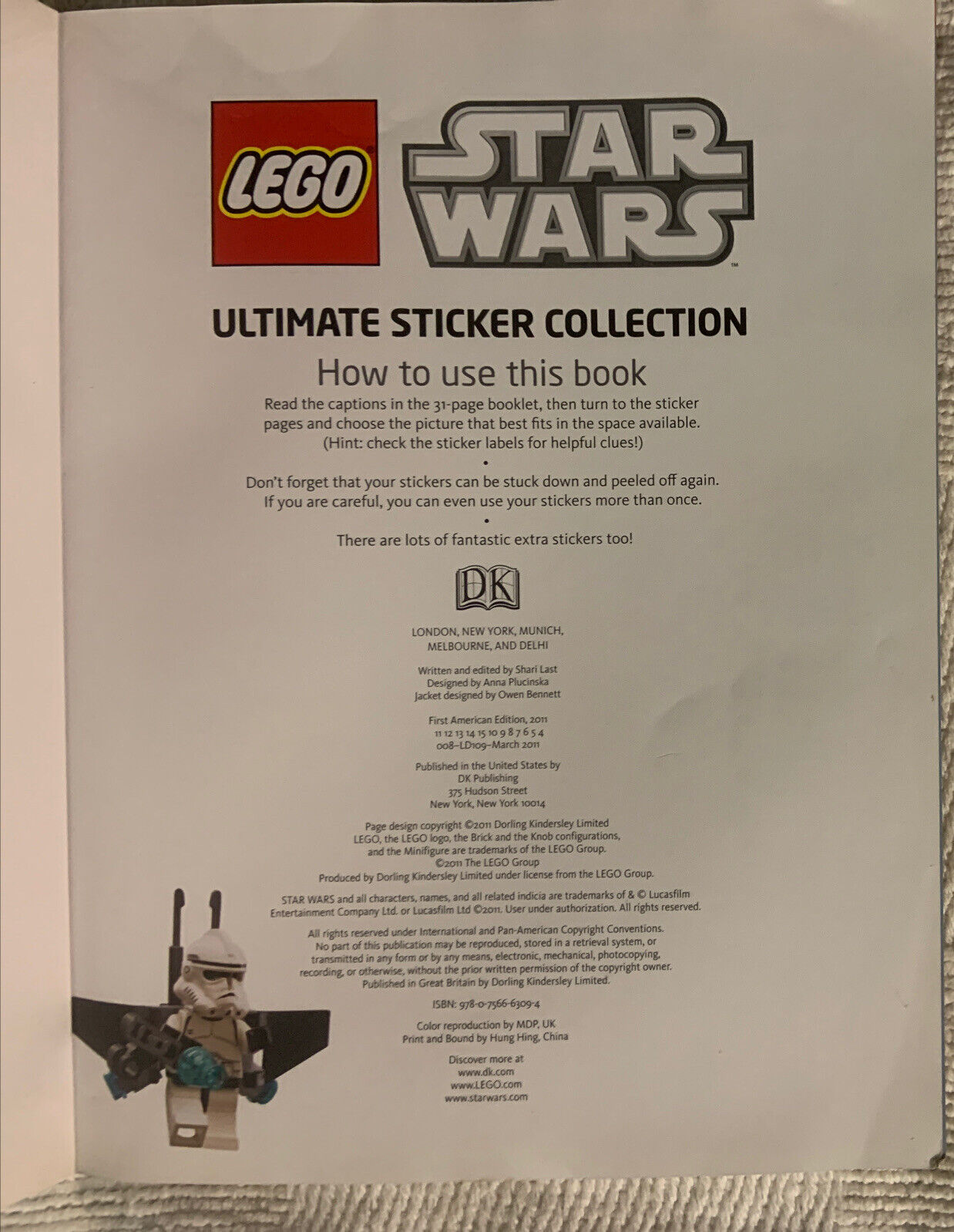 LEGO Star Wars Ultimate Sticker Collection DK Publishing PB Book 2011 Childrens