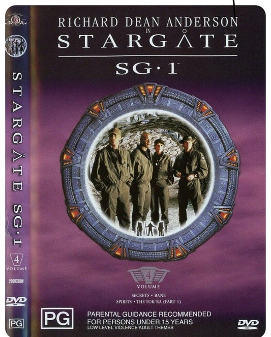 DVD Stargate SG 1 Volume 4 R4 Richard Dean Anderson 4 Episode Sci Fi Time Travel