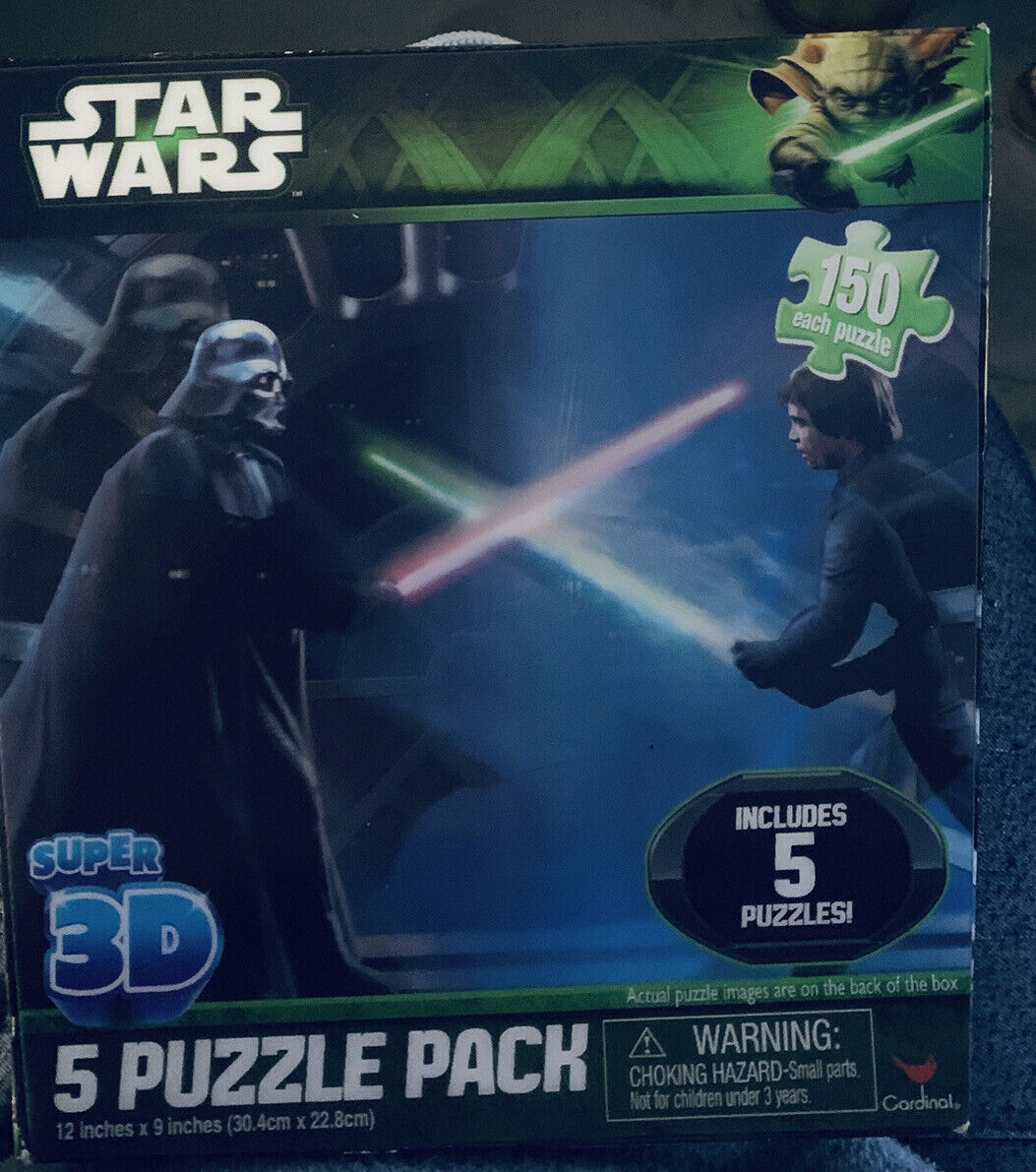 STAR WARS Super 3D Jigsaw Puzzle 5 Pack  Cardinal Lucas Film 2013 1 x Open