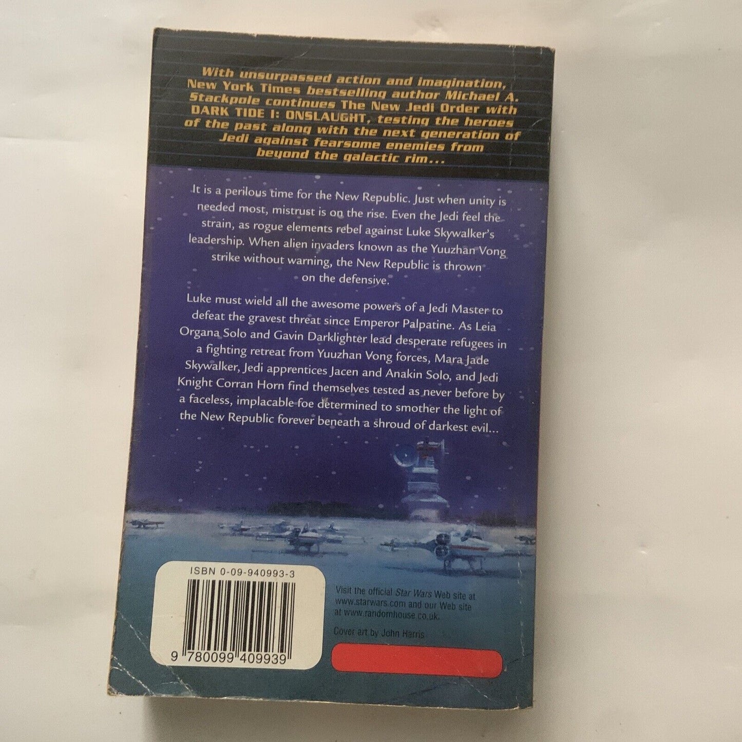 Dark Tide Onslaught Star Wars THE NEW JEDI Michael A Stackpole 2000 1st Edition