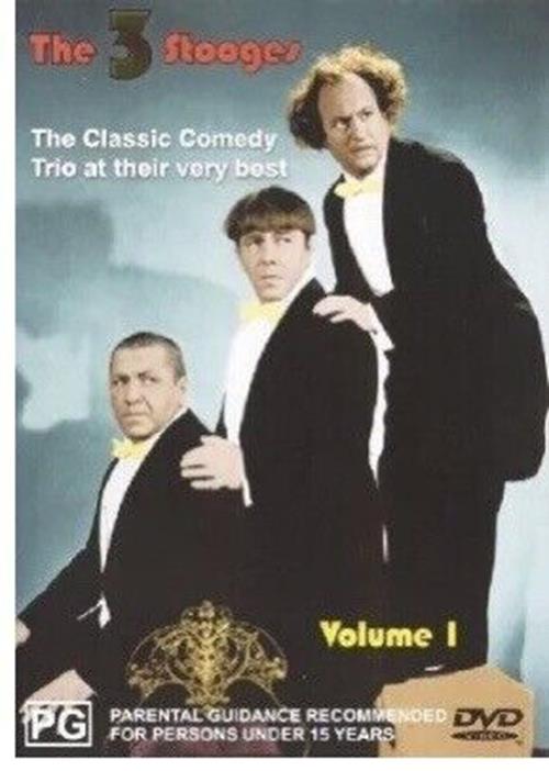 DVD THE THREE STOOGES Vol 1  2001 good condition  family comedy movie Slapstick