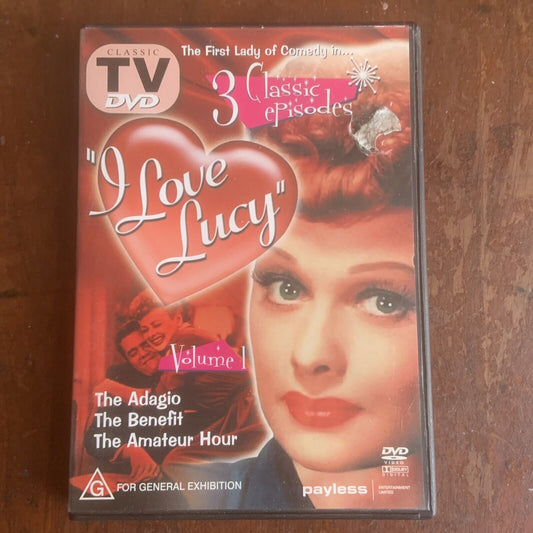 DVD I LOVE LUCY VOL 1 Slapstick Comedy 3 Classic Episodes Lucille Ball Open NEW