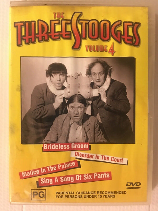 DVD THE THREE STOOGES Volume 4 New w Defects Disc Perfect DVD Cover Watermarked