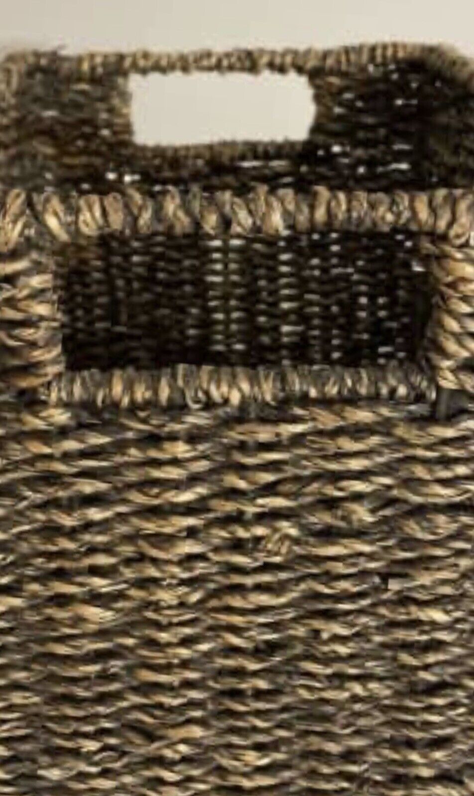 25cm Seagrass Basket Jute Sisal Twine Hand Woven Storage Organiser  Handle AE156