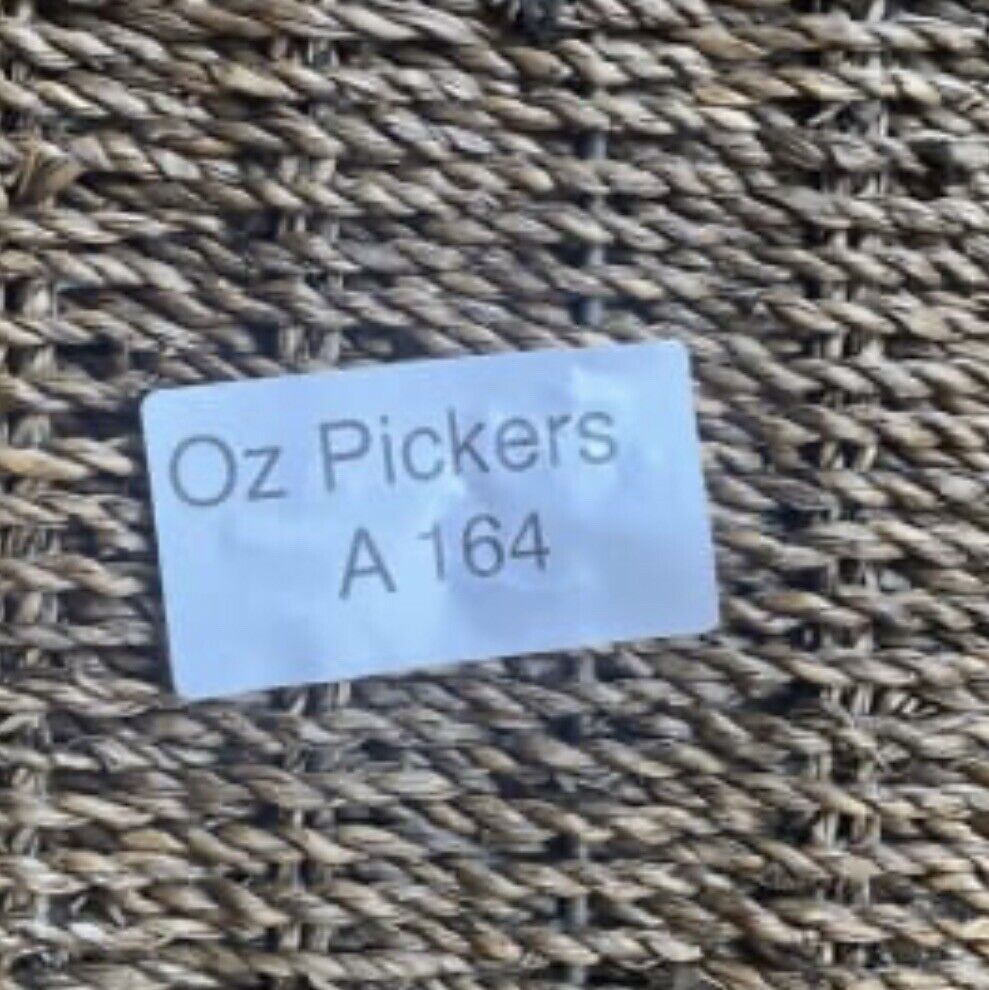 HandWoven 30x40cm Sisal Jute Twine Basket Serving Tray w Wooden Handles AE164