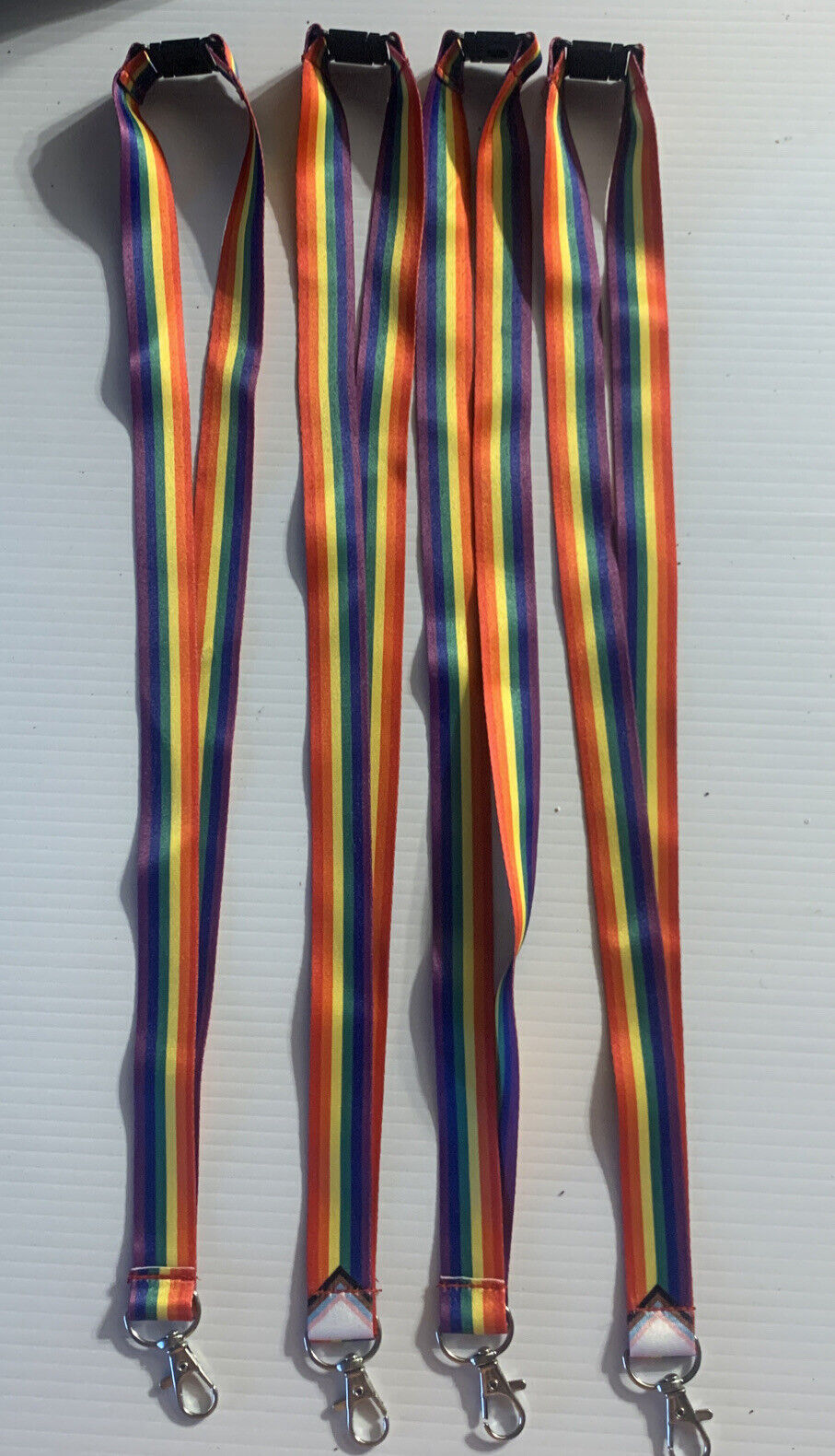4x Rainbow Coloured Neck LANYARD Strap Phone ID Badge Keys Holder NEW