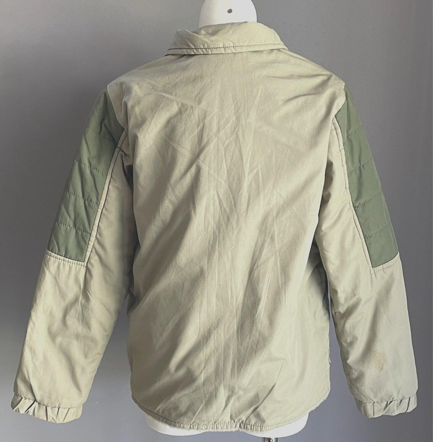 COLDWINDS Boys Jacket Parka Anorak Khaki Sherpa Lined Size 12 Warm Hoody 1970'S