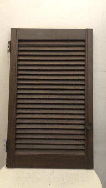 1 x Brown LOUVRE DOOR Retro 75 X 45.3cm MCM One Off Louvres Wall Art