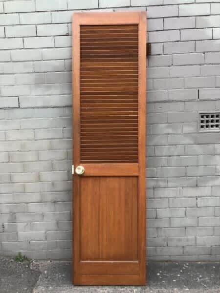 1 x 201 x 64cm Timber Louvre Door doorknobs Hinges One Off Half Panel Louvres