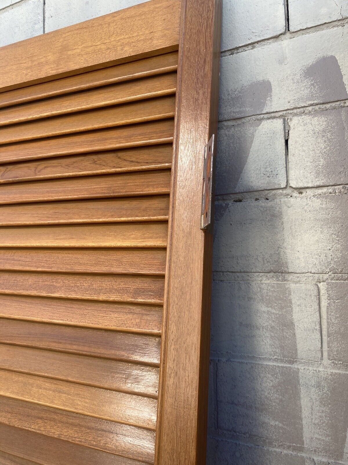 4 x French Louvre Door 203x52cm Wood Bifold Louvres Shutters Wainscoting Hampton
