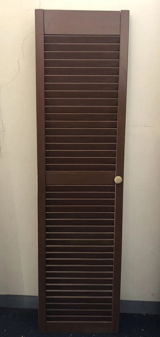 1 x Rustic Louvre Cupboard Door 174 x 46cm Timber Open Vent Hardware Louvres A87