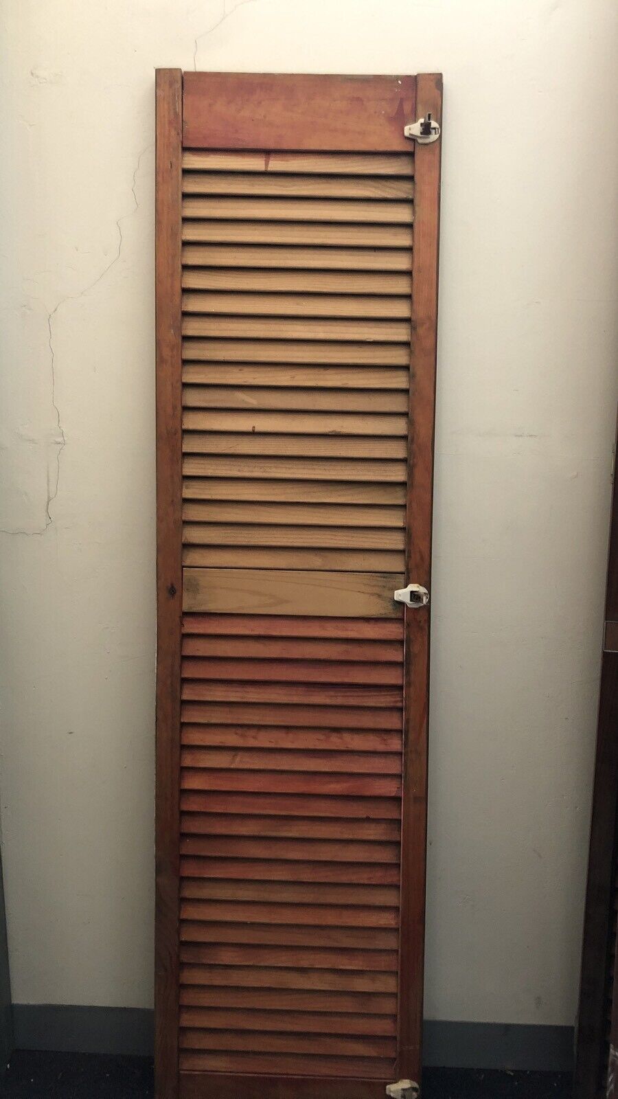 1 x Rustic Louvre Cupboard Door 174 x 46cm Timber Open Vent Hardware Louvres A87