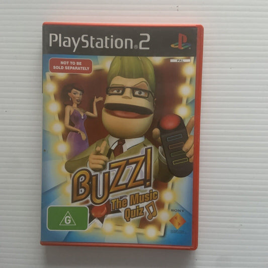 Playstation 2 BUZZ THE MUSIC QUIZ Sony PS2 Video Games PAL BUZZ!