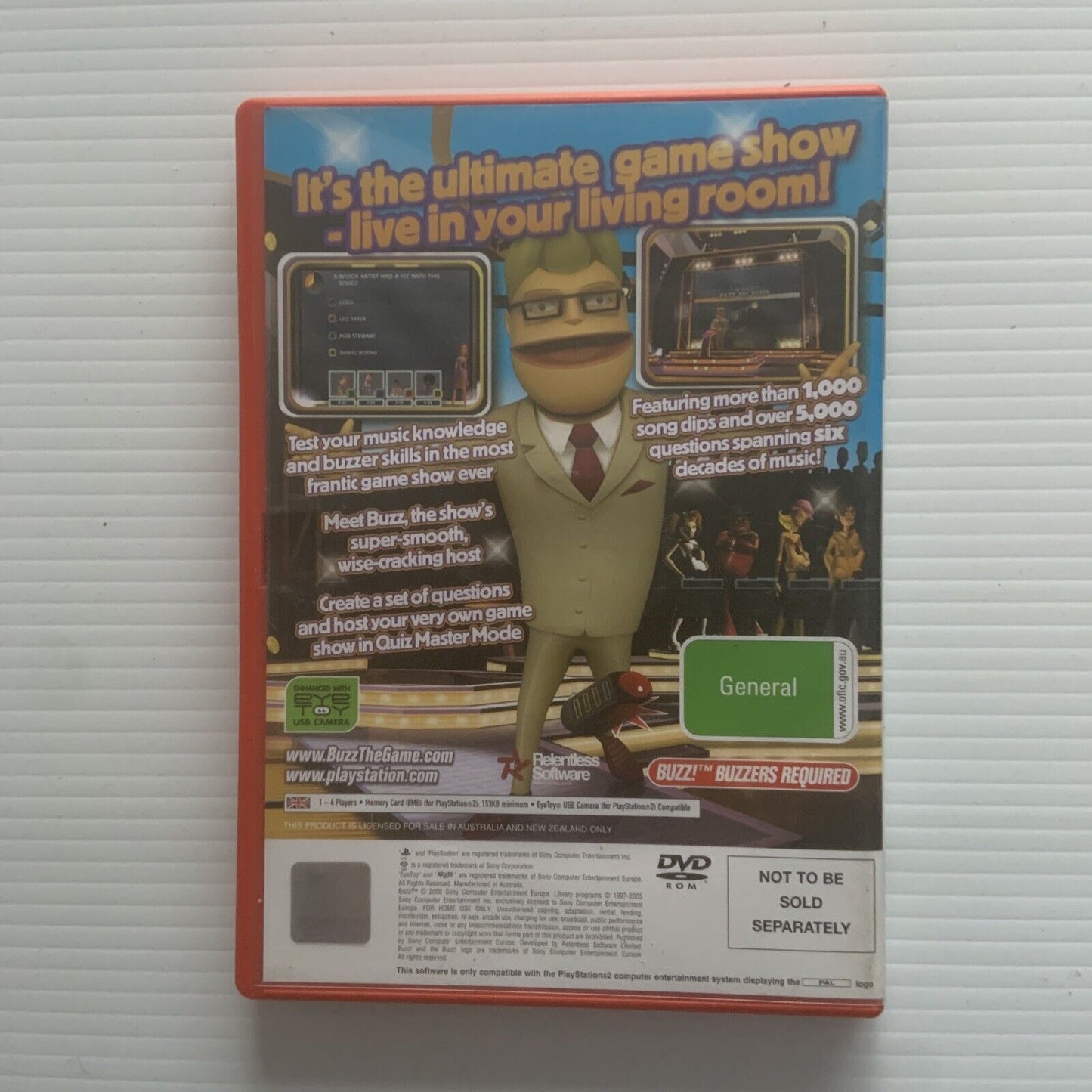 Playstation 2 BUZZ THE MUSIC QUIZ Sony PS2 Video Games PAL BUZZ!