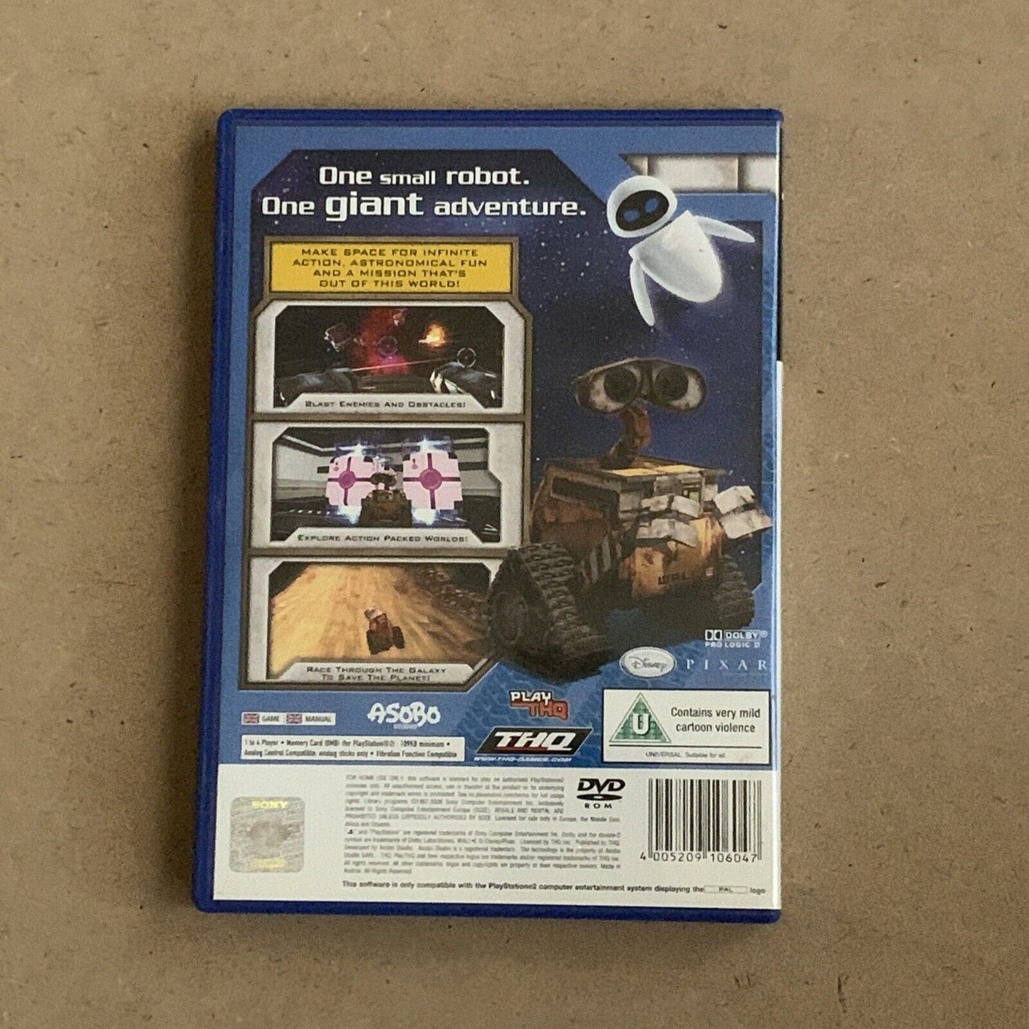 PlayStation 2 WALL.E Disney Pixar Animation PS2 THQ Robot Adventure G Wall E
