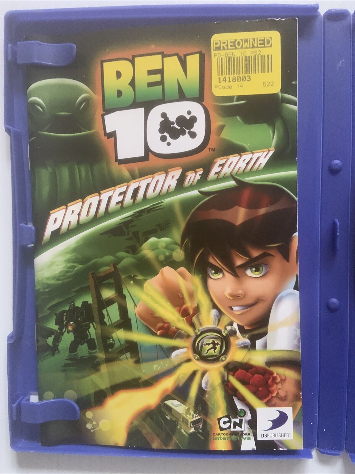 Playstation 2 Ben 10 Protector Of Earth PS2 + Manual Blue Case