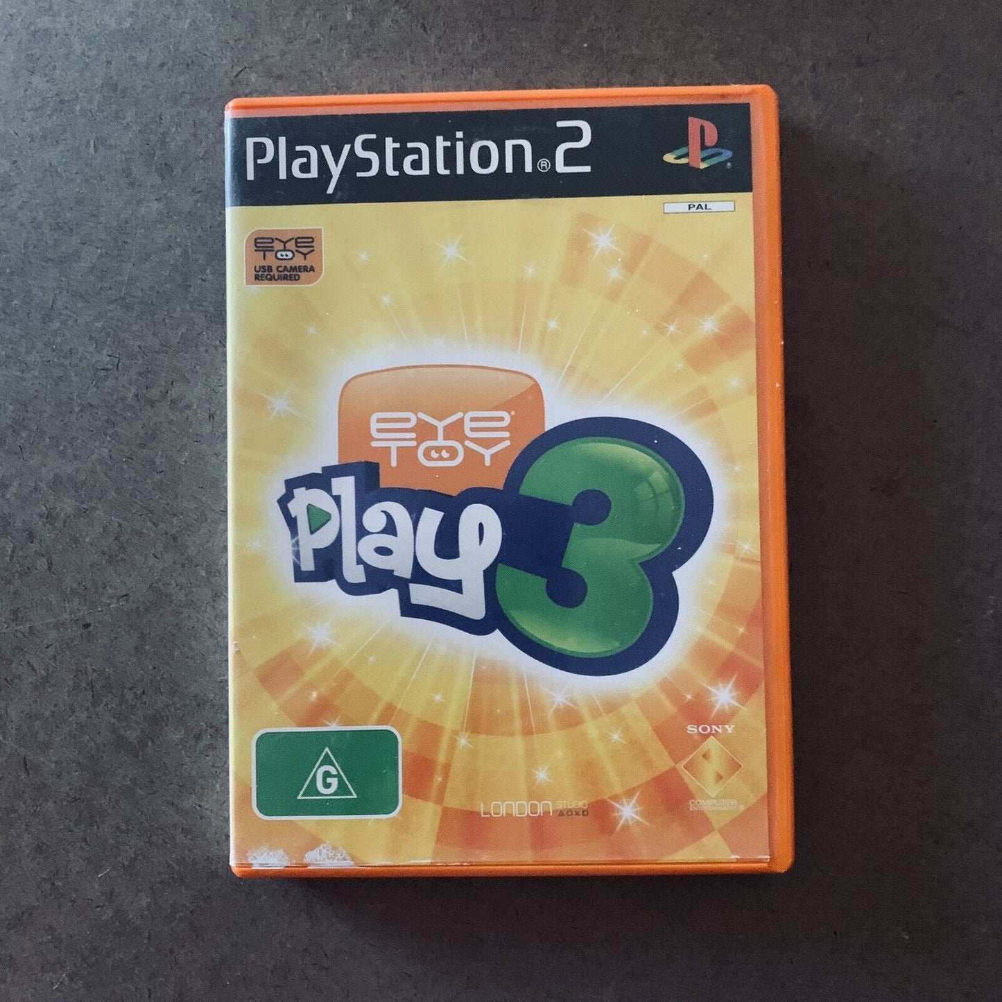 PlayStation 2 EYE TOY PLAY 3 PS2 GAME W Manual Eye Toy & ISB Camera Required