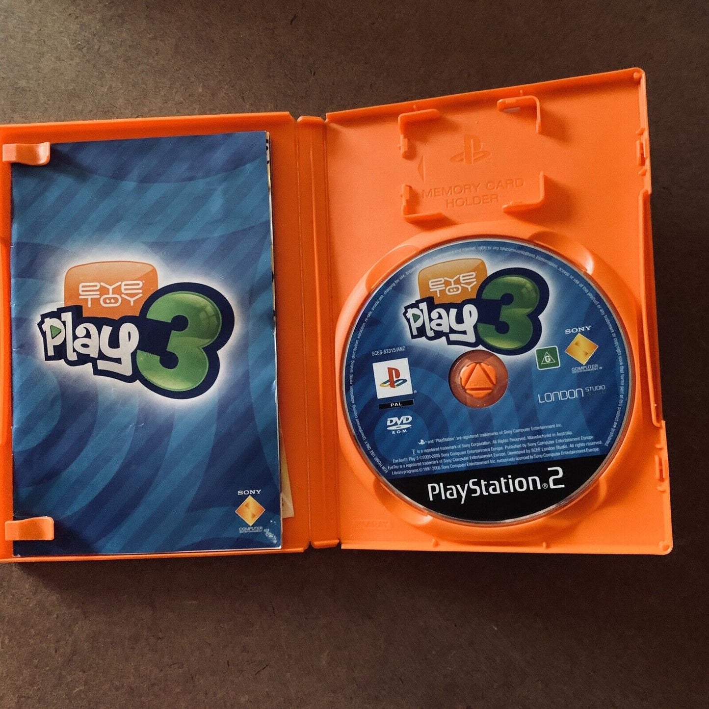 PlayStation 2 EYE TOY PLAY 3 PS2 GAME W Manual Eye Toy & ISB Camera Required