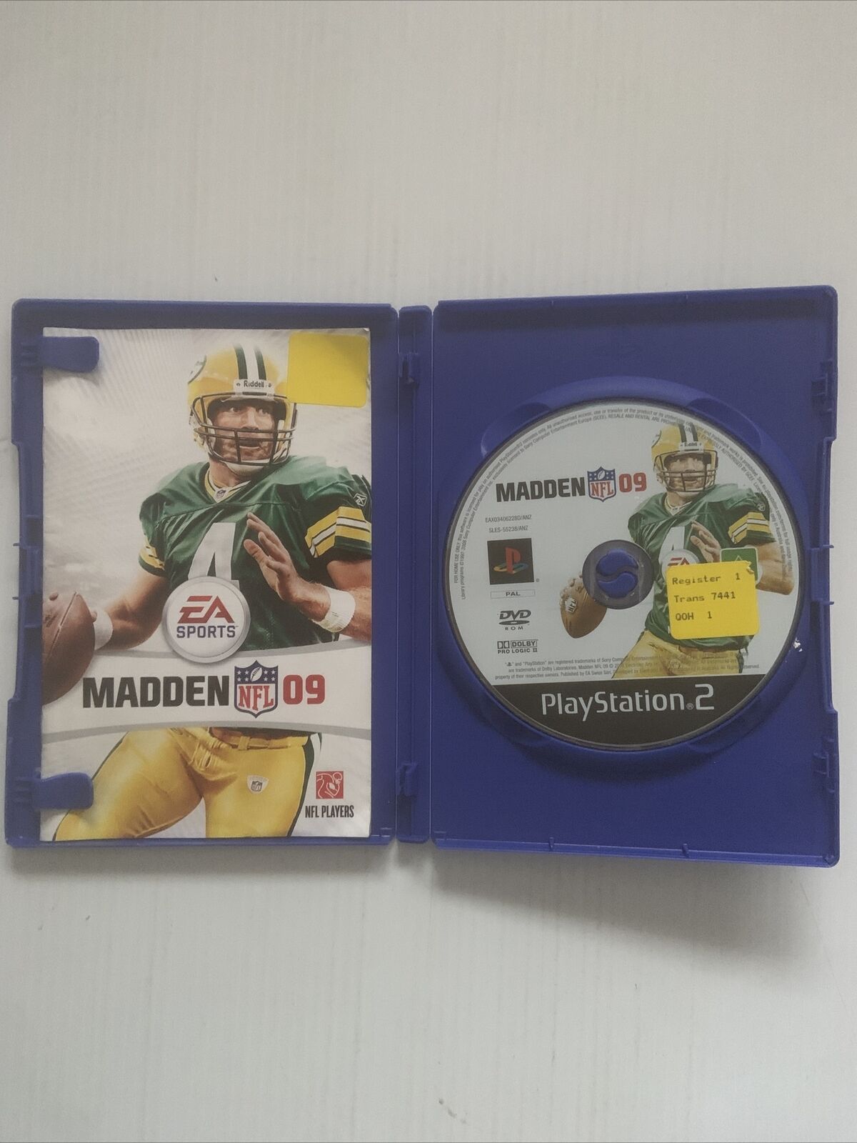 PlayStation 2 MADDEN NFL 09 PS2 Complete W Manual Blue Case EA Sports Game 2008