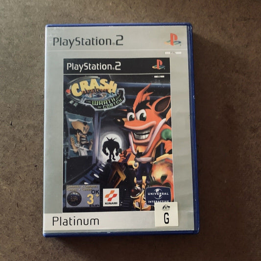 PlayStation 2 CRASH BANDICOOT The Wrath of Cortex Platinum PS2 Animated Game