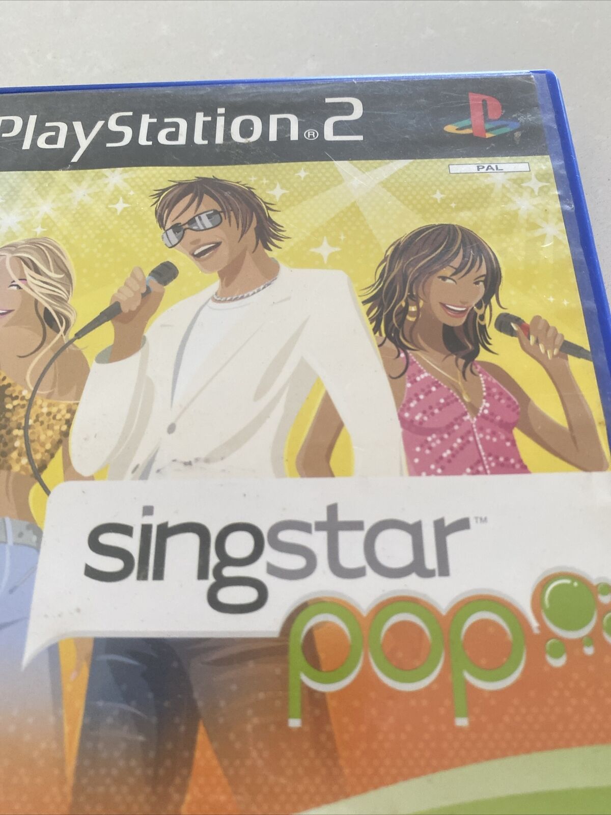 Playstation 2 Singstar POP PS2 Sony Game + Manual Blue Case 2005 G 8+ Clean Disc