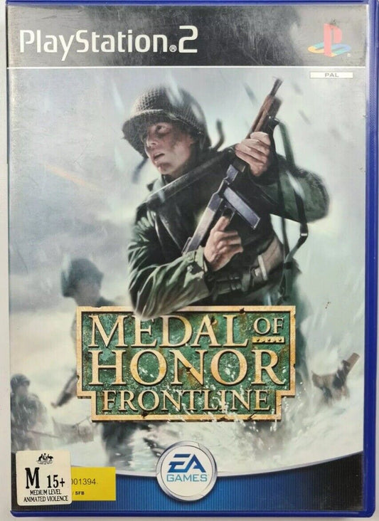 PlayStation 2 Medal Of Honor Frontline Sony PS2 Game + Manual in Case PAL