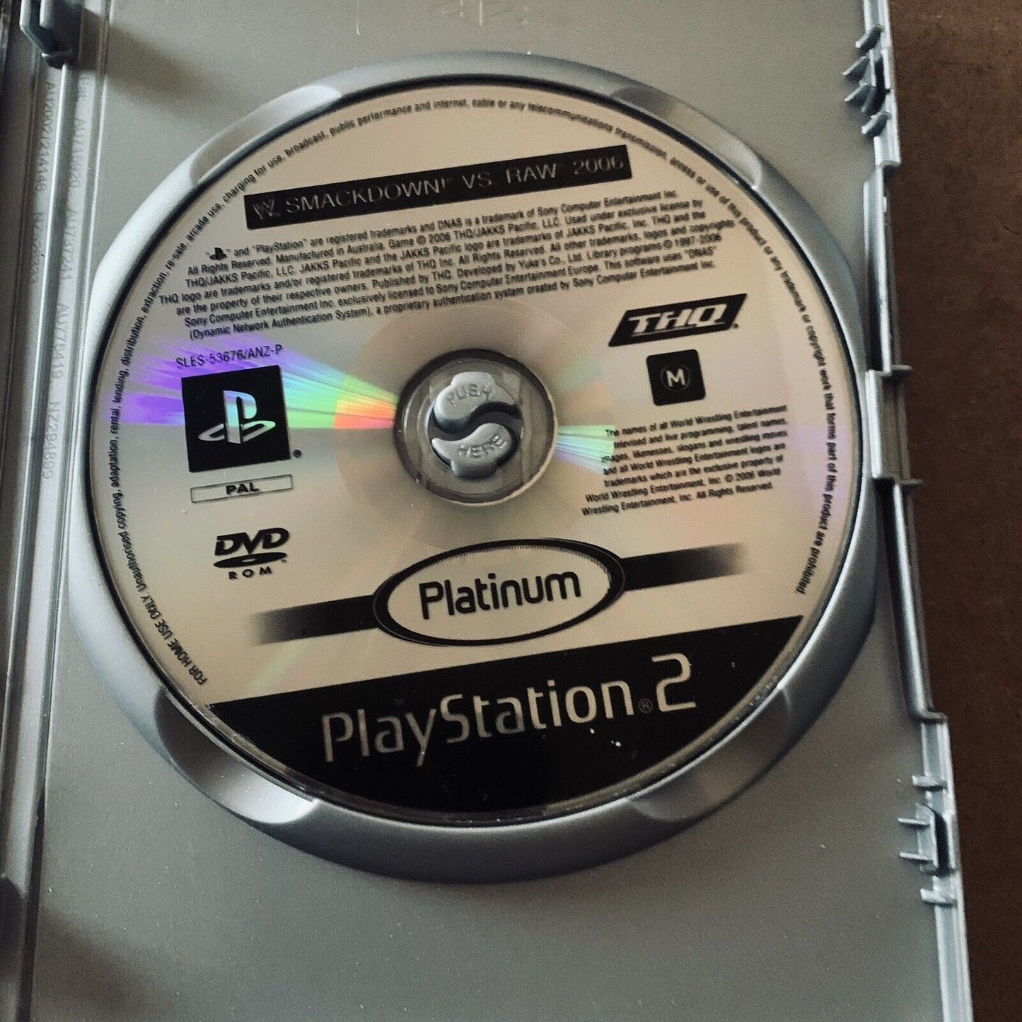 Playstation 2 WWE SmackDown vs Raw 2006 Platinum PS2 PAL Game + Manual Wrestling