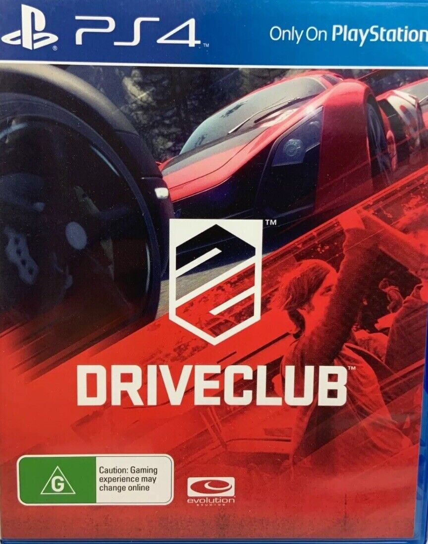 Playstation 4 DRIVECLUB No Cover Just Plain Jewel Case W DISC PS4 Like New