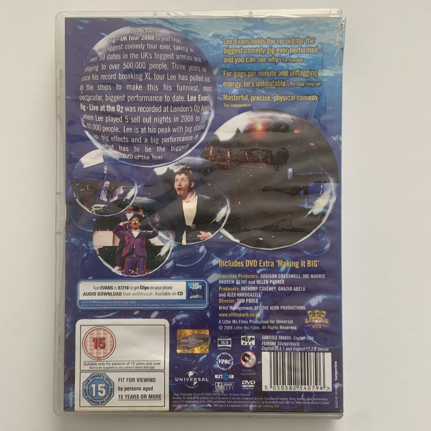 DVD LEE EVANS Big Live at the O2  2018 Stand Up Comedy Routine Concert