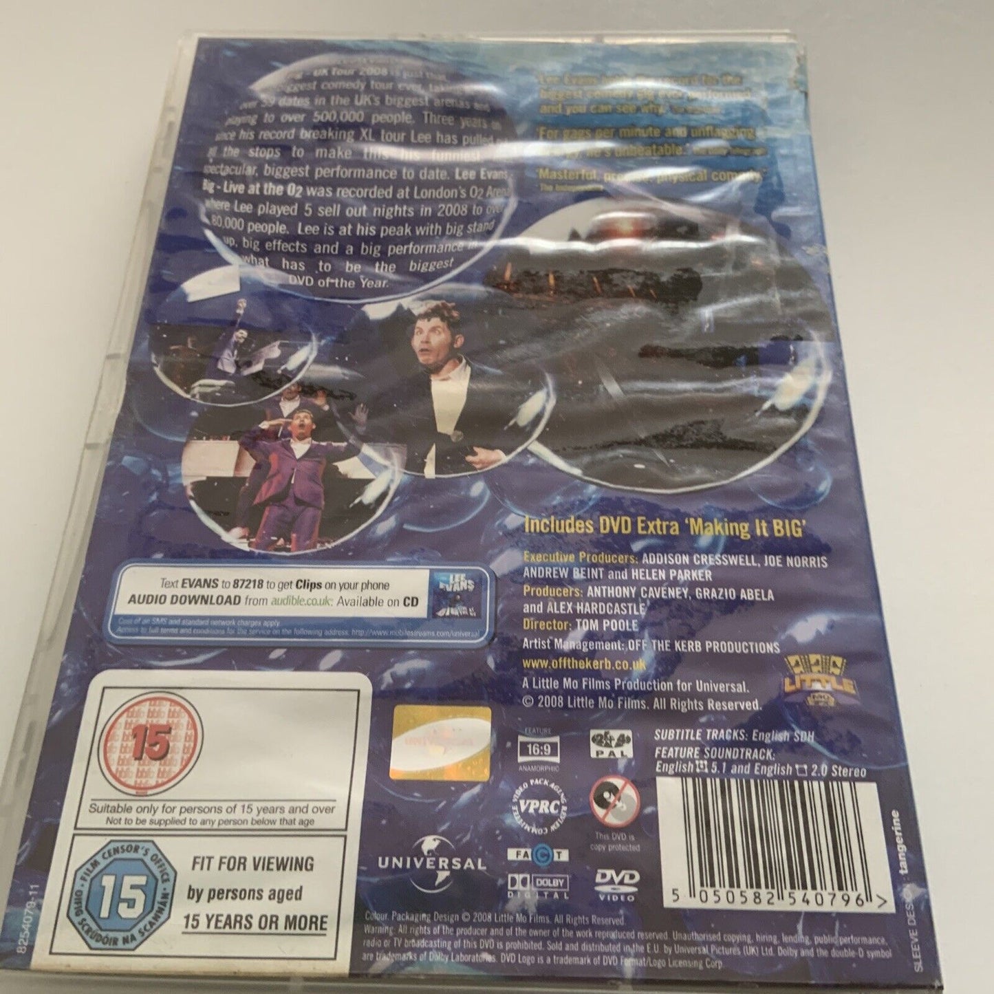 DVD LEE EVANS Big Live at the O2  2018 Stand Up Comedy Routine Concert