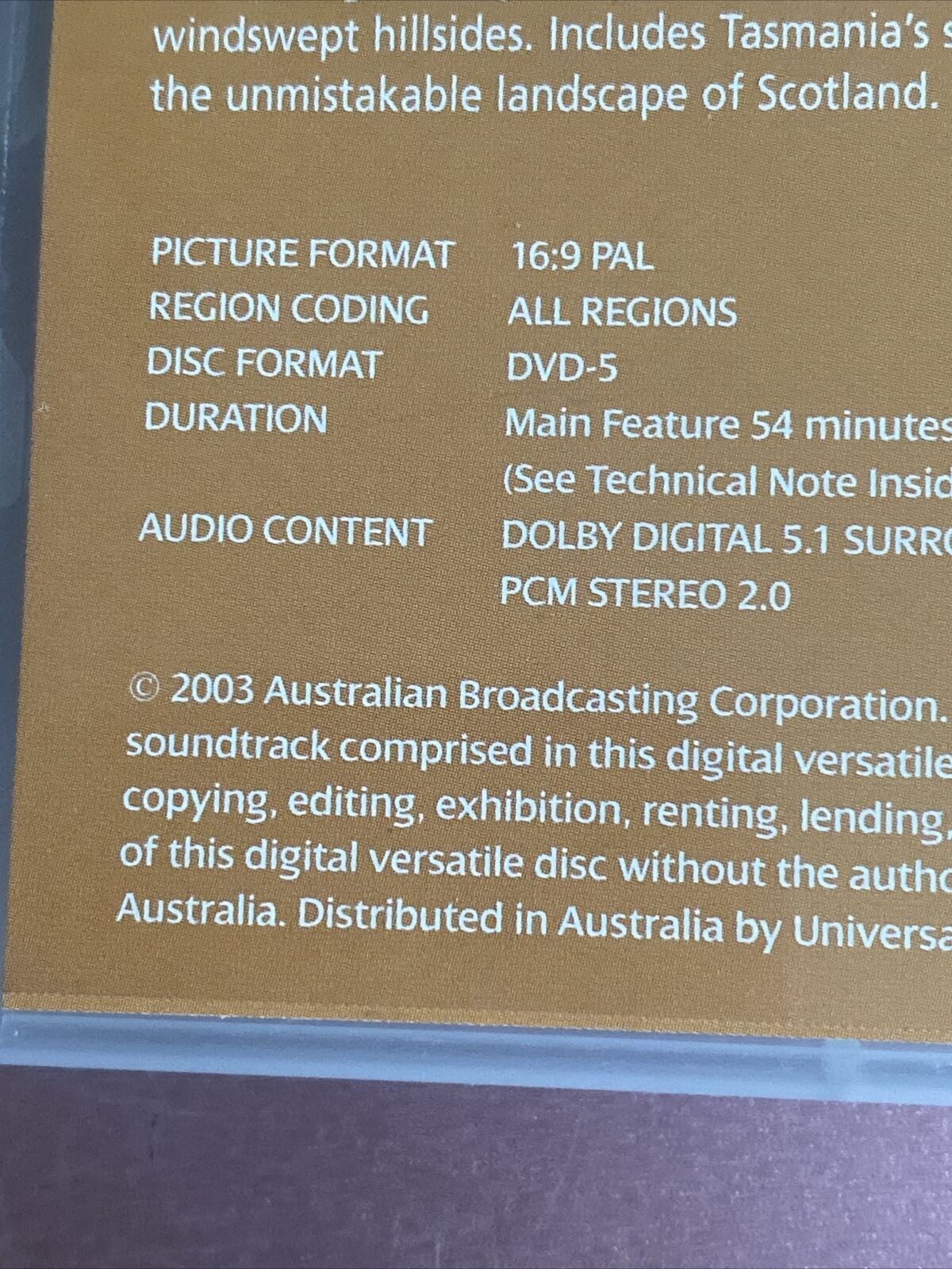 DVD SWOON A Visual and Musical Odyssey 2003 ABC Classics Music Region ALL