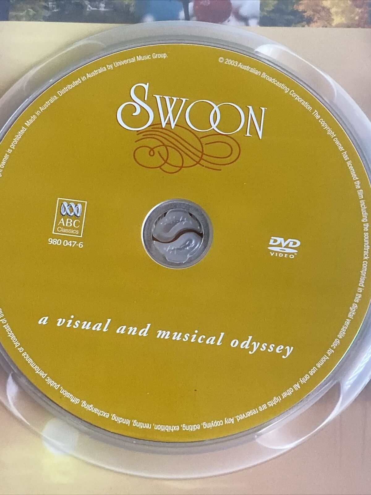 DVD SWOON A Visual and Musical Odyssey 2003 ABC Classics Music Region ALL