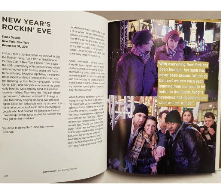 HC Book 100% Official Justin Bieber Just Getting Started by Justin Bieber  2012