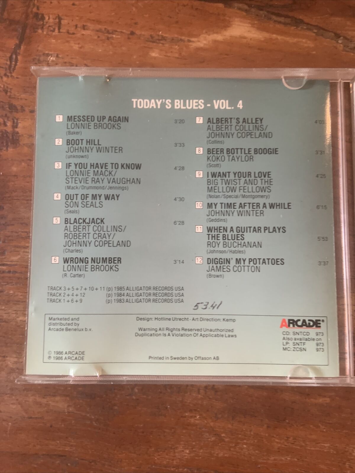 DVD Today's Blues Volume 4  Various Music Album 1986 Robert Cray James Cotton