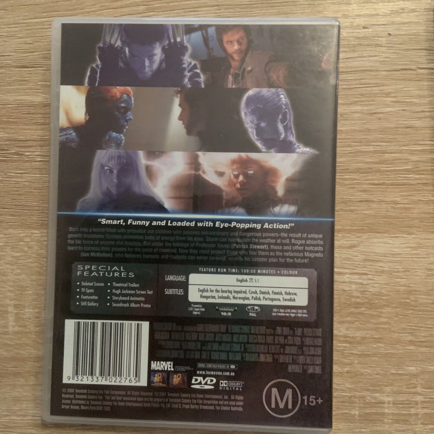 DVD X-Men 2000 Hugh Jackman Movie Marvel Eye Smart Funny Popping Action