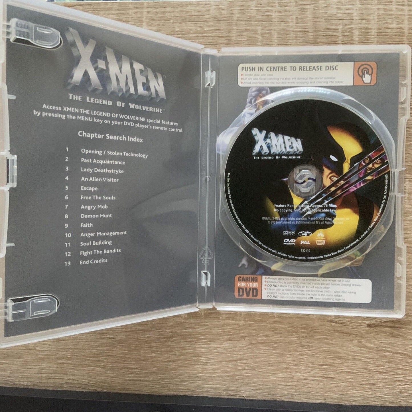 DVD Marvel X-MEN The Legend of Wolverine  Animation Action Movie