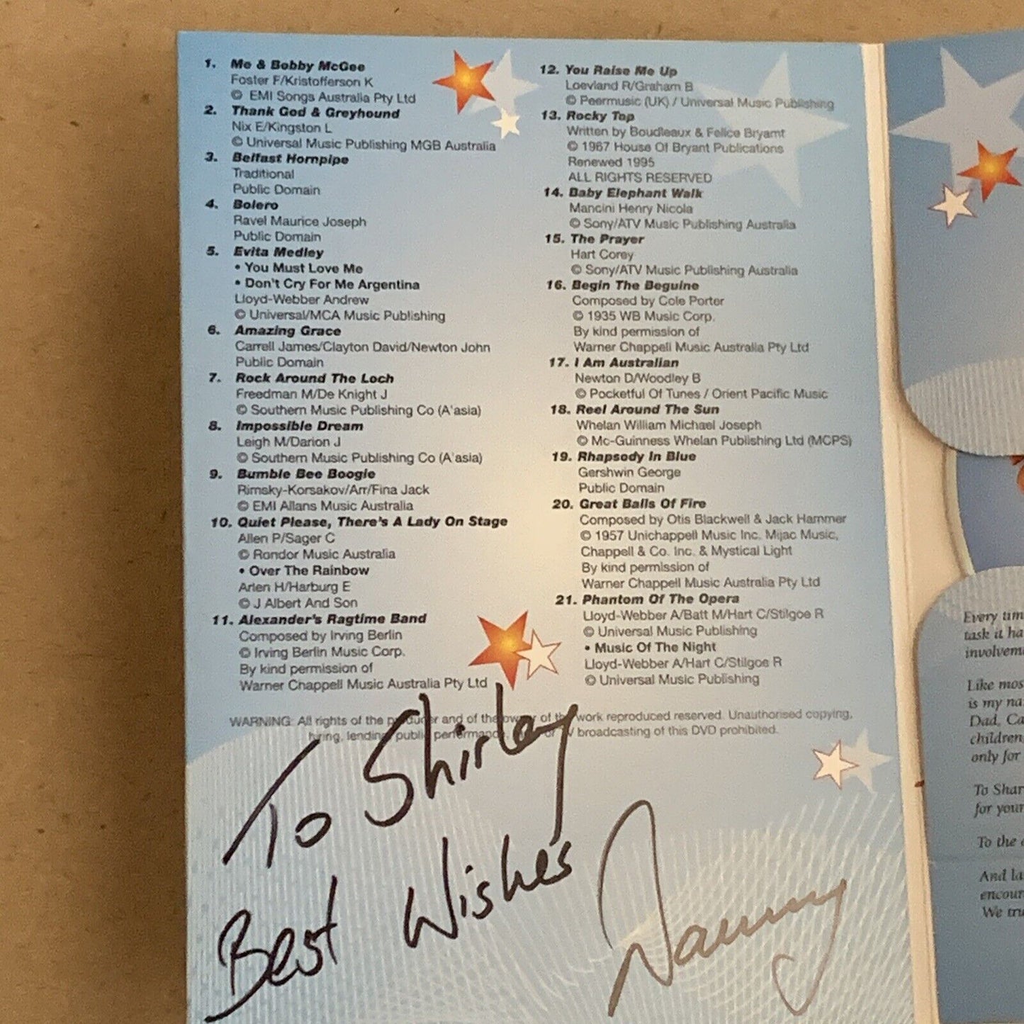 DVD DANNY ELLIOTT In Concert w SHARNA LE-GRAND Signed To Shirley 21 Tracks NEW