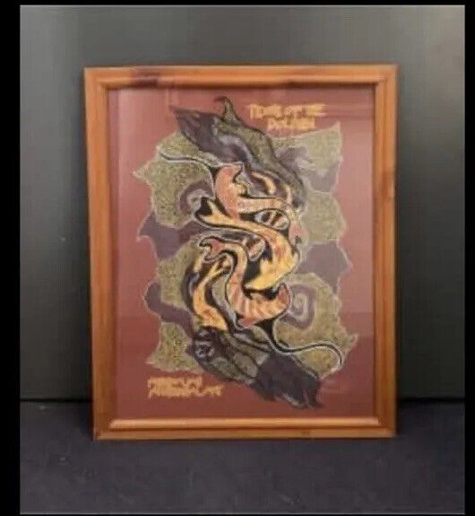 Framed Print Canvas BULURRU ABORIGINAL ART TIDES OF THE DOLPHIN BY LIONEL DOYLE