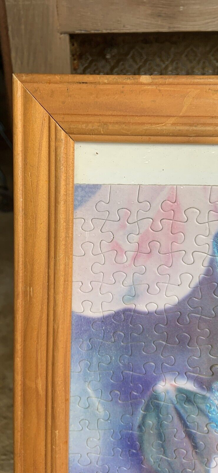 Framed Jigsaw Puzzle ANNE GEDDES in Timber Wooden Glazed Frame Completed